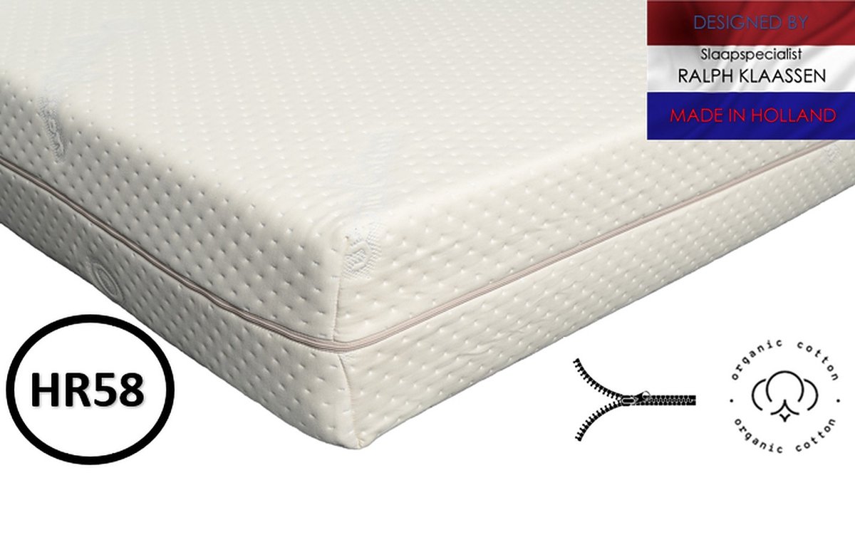 Topdek - Bio - Matras - Topper - Biologisch - Koudschuim - 9 cm - 170 x 210 cm