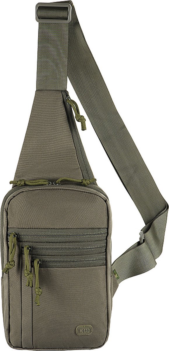 RAMBUX® M-Tac - Tactical Schoudertas - Olijf Groen - Chest Bag - Holster Tas - 600D Polyester - Verstelbaar Volume & 5 Compartimenten