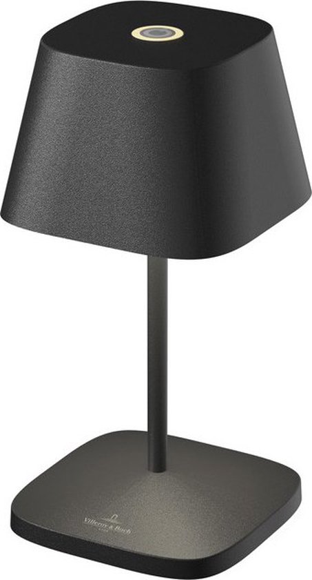 Villeroy & Boch tafellamp Neaples 2.0 LED | Dimbaar | Batterij & laadstation |Kleur Zwart