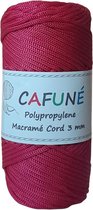 Cafuné Polypropyleen Macrame Koord - Fuchsia - 3mm - PP6 - gevlochten koord - Haken - Macrame - Tas maken