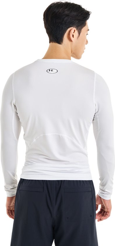 Under Armour UA HG Armour Comp LS Heren Sportshirt - Wit - Maat L - Under Armour