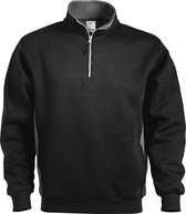 Fristads Sweatshirt Met Korte Ritssluiting 1705 Df - Zwart - 3XL