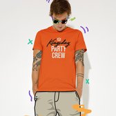Oranje Koningsdag T-shirt - MAAT M - Heren Pasvorm - Kingsday Party Crew