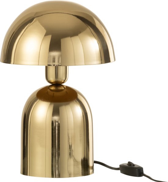 J-Line lamp Paddenstoel - metaal - blinkend goud