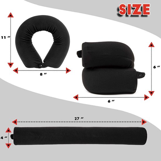 Verstelbaar Traagschuim Reisnekkussen - Ergonomisch Opvouwbaar U-vormig