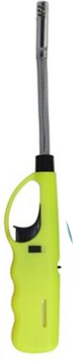 Flame Classics Gasaansteker - flexibele hals - BBQ/keuken/haard aansteker - groen - 27 cm