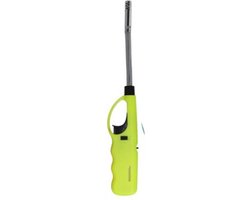 Flame Classics Lange flexibele BBQ/keuken/gas/haard aansteker - groen - 27 cm