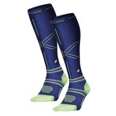 STOX Energy Socks - 2 Pack Sportsokken voor Mannen - Premium Compressiesokken - Kleur: Donkerblauw/Geel - Maat: XLarge - 2 Paar - Voordeel - Mt 46-49
