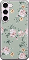 Leuke Telefoonhoesjes - Hoesje geschikt voor Samsung Galaxy S23 - Lovely flowers - Soft case - TPU - Bloemen - Geel