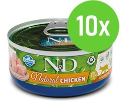 Farmina N&D Kat Natural Kip 80 gram - 10 blikjes