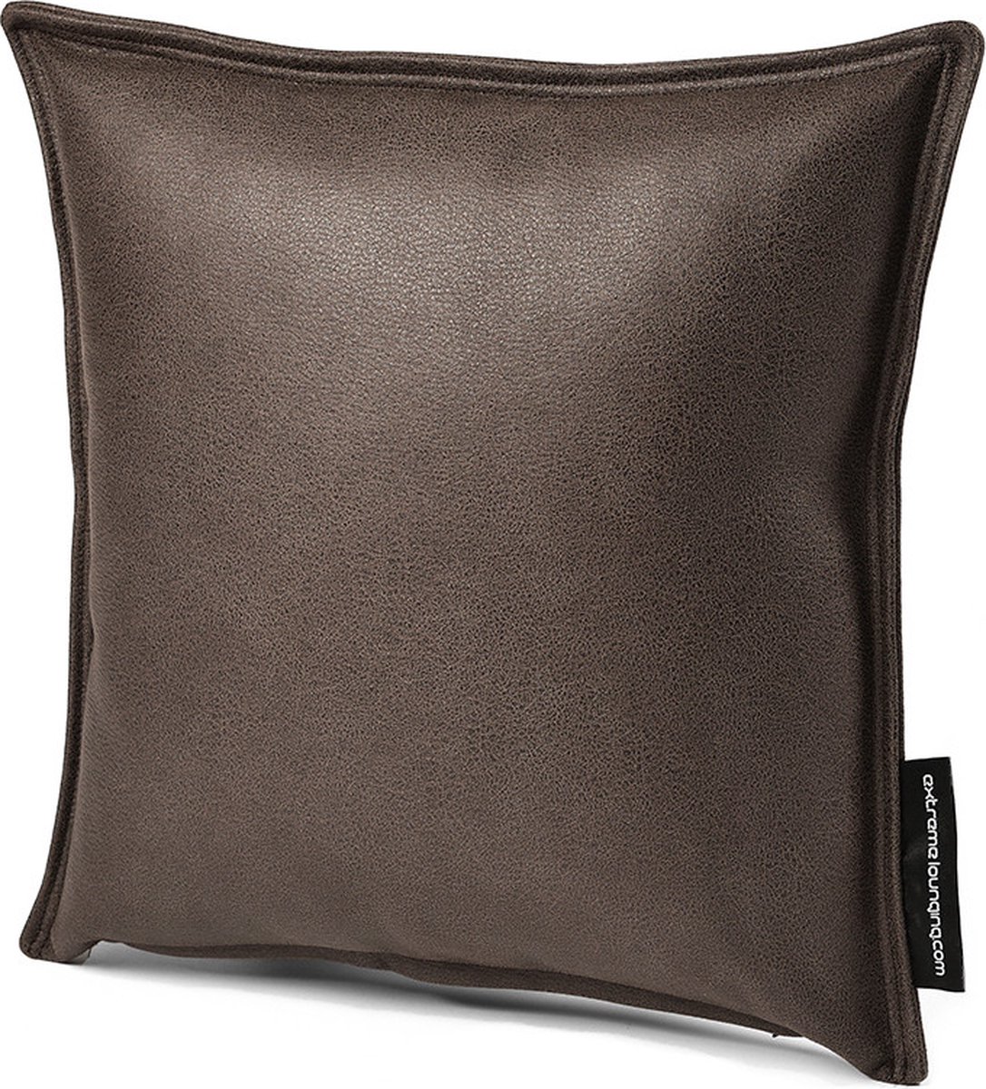 Extreme Lounging - b-cushion luxury - lounge- en sierkussen - voor binnen - comfortabele leatherlook - 43x43cm - slate
