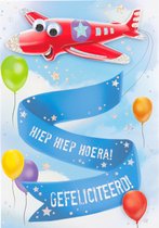 Depesche - Kinderkaart met de tekst "Hiep Hiep Hoera! Gefeliciteerd!" - mot. 024