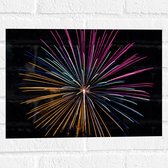 Muursticker - Grote Vuurwerkpijl in Verschillende Kleuren - 40x30 cm Foto op Muursticker