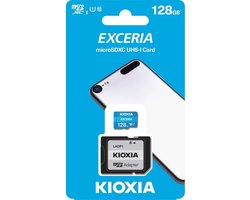Micro SD Memory Card with Adaptor Kioxia Exceria UHS-I Class 10 Blue