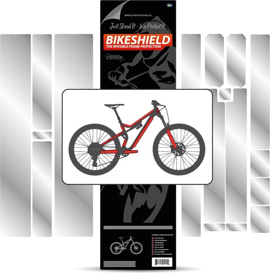 Bikeshield framebescherming Premium Complete matte | bescherm je fiets! | bovenbuis | onderbuis | voorvork | crank |achterbrug | ketting | kabel
