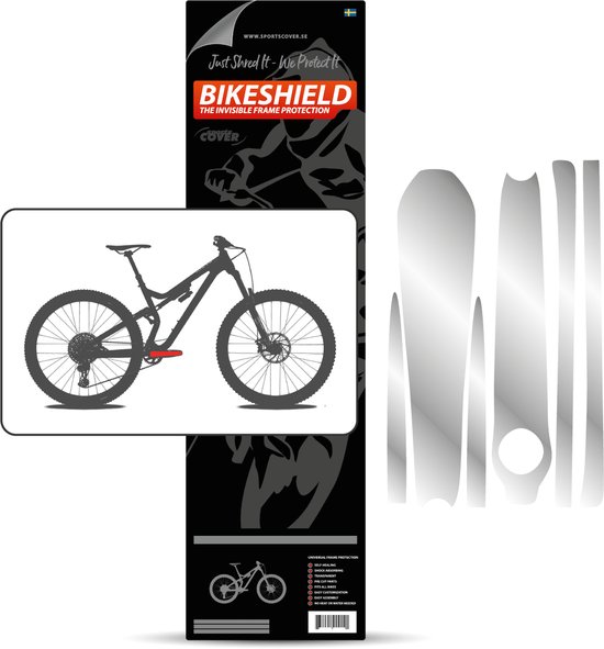 Bikeshield frame bescherming Crank shield glanzend protectie sticker | fiets folie | crankstel | 170-175