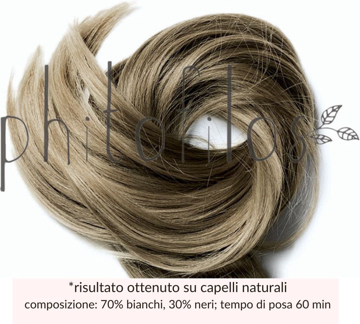Phitofilos biologische henna verf poeder - Donker asblond kleur - Biondo scuro cenere - voedt en hersteld haar 100gr