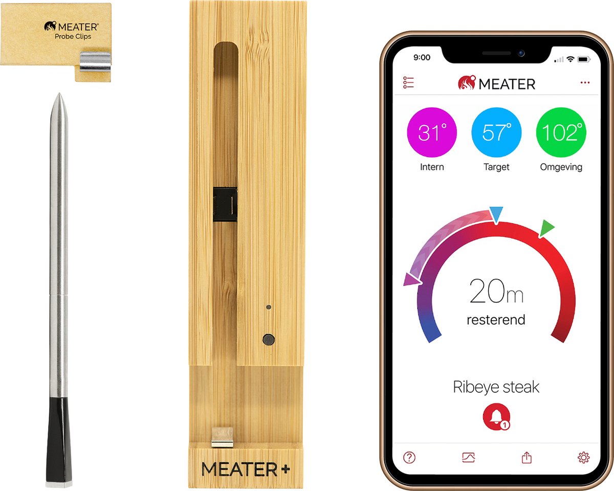 Meater Plus Draadloze Thermometer - Keukenthermometer - Meater
