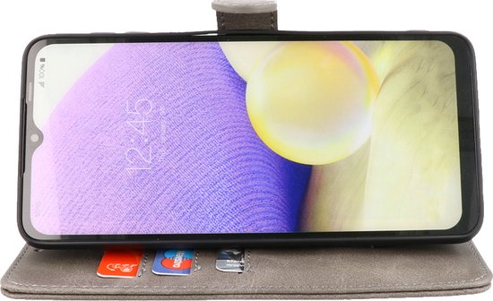 Samsung Galaxy S23 Case Book Case Wallet Phone Case - Grijs