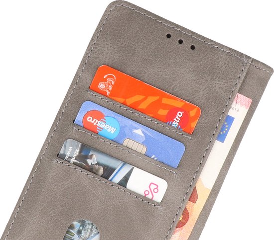 Samsung Galaxy S23 Case Book Case Wallet Phone Case - Grijs