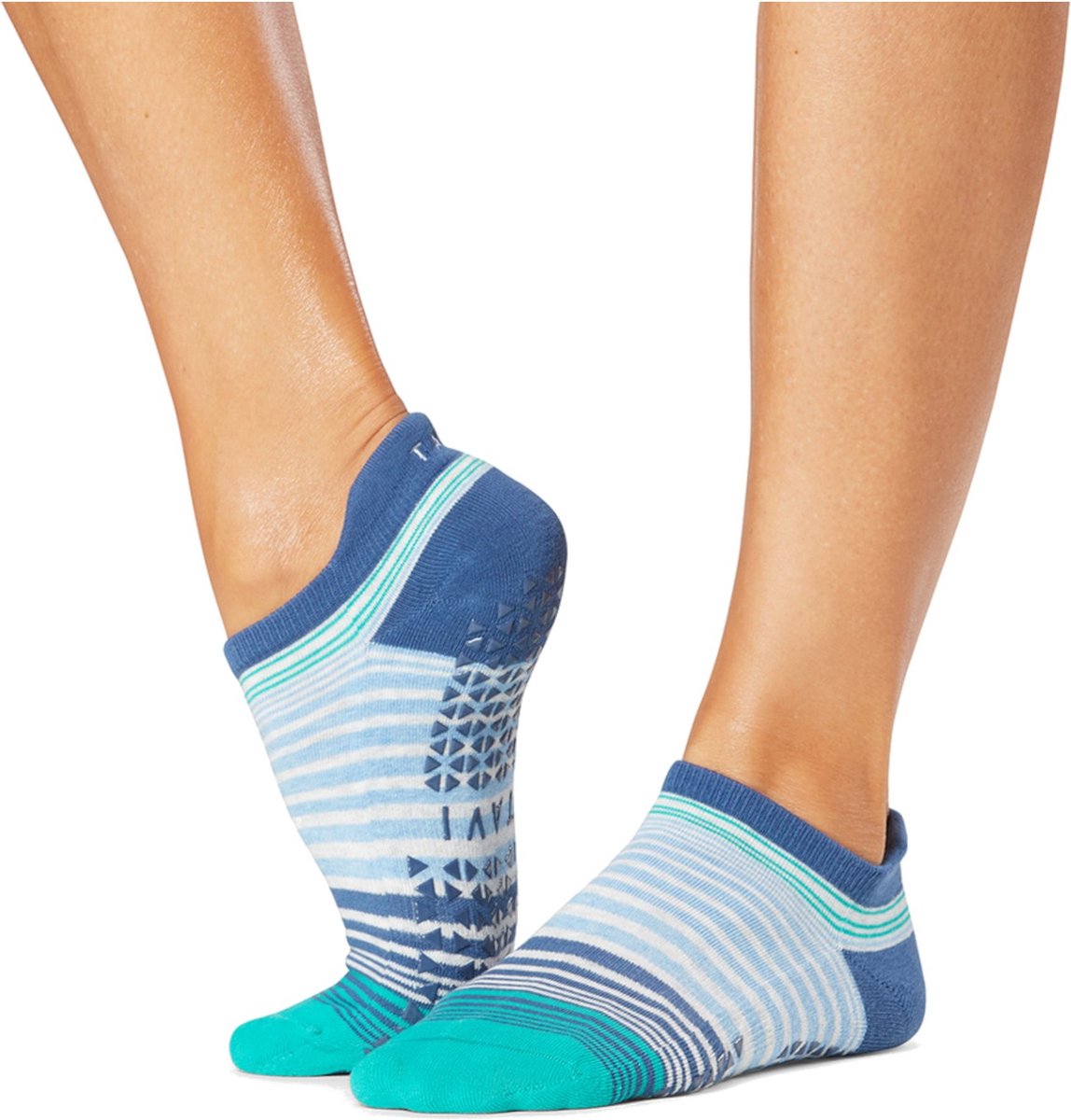 Tavi Savvy Yoga No-Show Grip Socks - Lichtblauw/Donkerblauw - 36-39