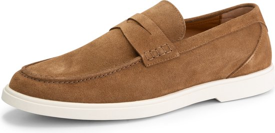 DenBroeck Thomas St. Mocassins pour hommes en cuir suédé - Cuir Cognac - Taille 43