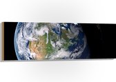 Hout - Licht en Donker op Aarde in het Heelal - 120x40 cm - 9 mm dik - Foto op Hout (Met Ophangsysteem)
