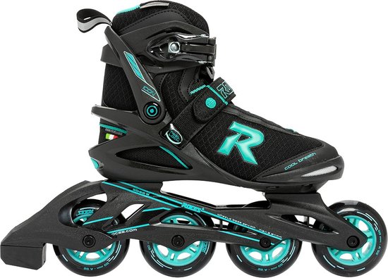 Roces - Icon 80 - Dames - Skeelers - Zwart - Blauw - 42