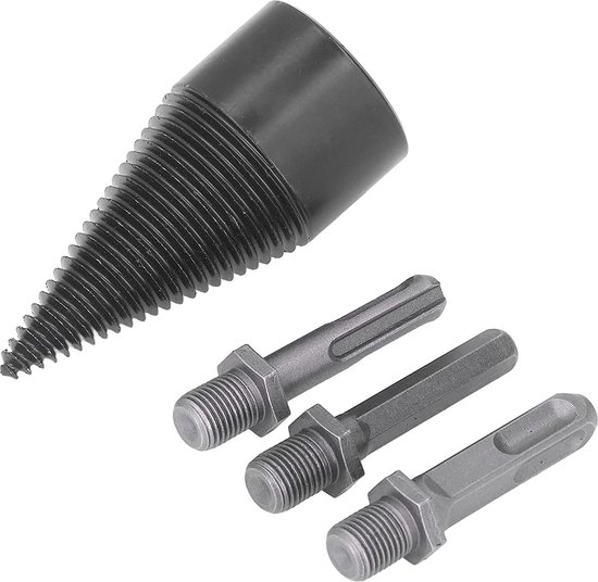 Cône Fendeur à Bois 38 Mm - Pour Perceuse, Acier Forgé, Pour Fendre Bûches Facilement, Longueur 14 Cm - 14