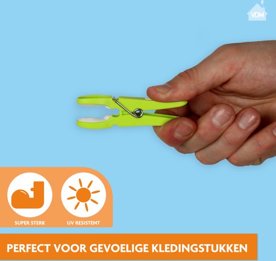 LaundrySpecialist Wasknijpers soft grip - 20 stuks - extra lang en stevig - wasknijpers plastic - wasknijpers kunststof - knijpers plastic - Made in EU
