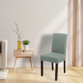 BankhoesDiscounter® Knitted Stoelhoes - Maat M - Groen - Hoes voor eetkamer stoelen - Stoelhoezen eetkamerstoelen