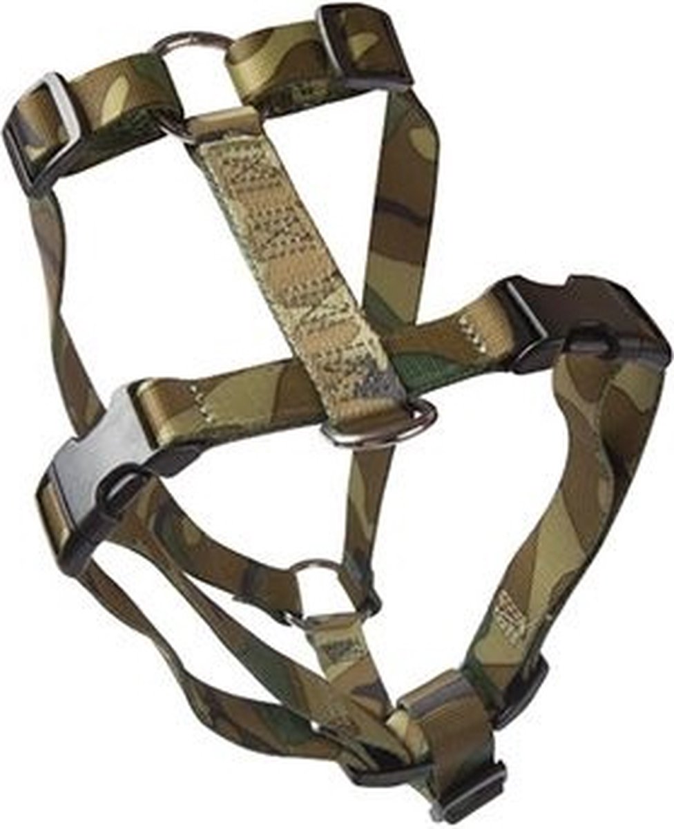 De-Tail Harnas Nylon 25 mm x 65 - 100 cm in camouflage of oranje reflectie Camouflage
