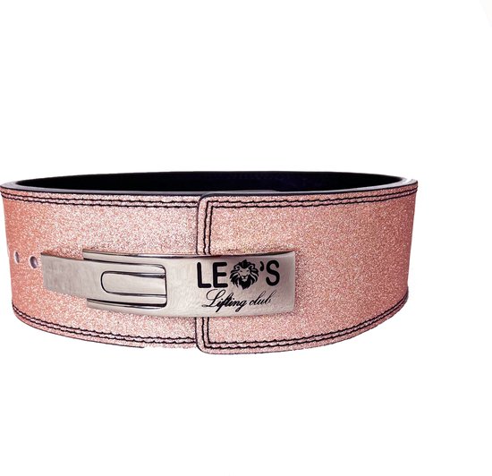 Leo's Lifting Club Champagne Sparkle Leverbelt Glitter Champagne
