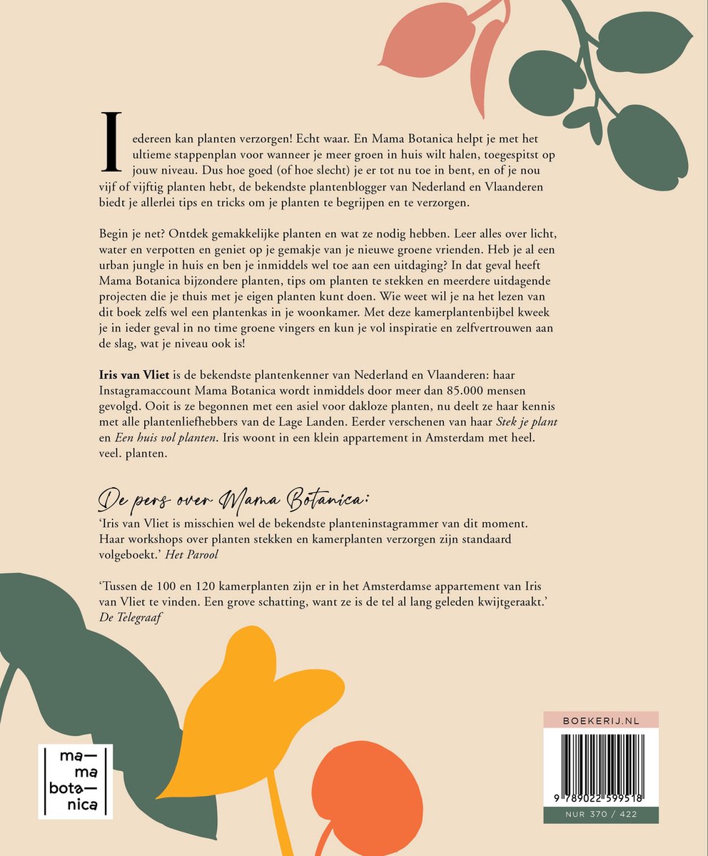 De kamerplantenbijbel van Mama Botanica - back cover