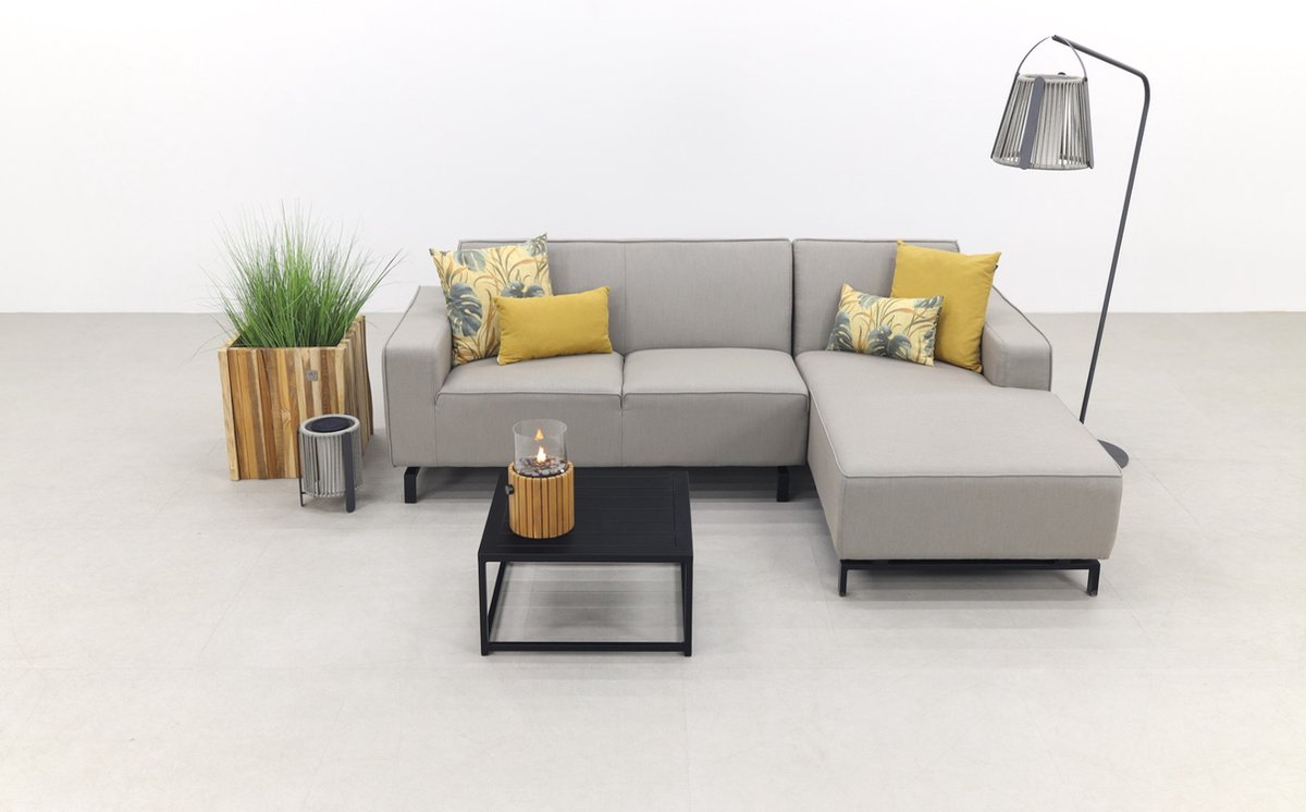 Boavista/Toronto loungebank chaise longue - Nature Grey - 3-delig - links