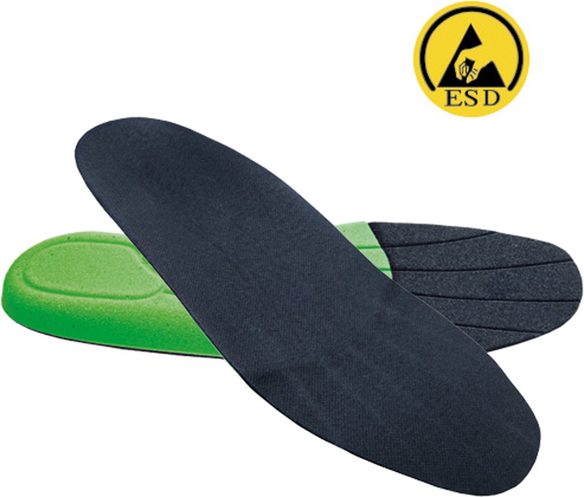 Atlas Inlegzool Klima-Komfort ESD - Zwart/Groen - 45