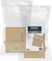 SQOON® - Karcher A2000 series & WD2 series o.a. A2004 - stofzuigerzakken - papier - 10 stuks