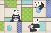 Kindertapijten.be - Panda's Speeltapijt - 110x170cm - Ultrazacht - Anti-slip - Wasbaar - Speelkleed / Speelmat / Vloerkleed Kinderen / Kinderkamer Tapijt / Speelmat Baby / Speelhoek / Speelgoedtapijt / Speelmatten / Groot Speelkleed Baby / Peuter