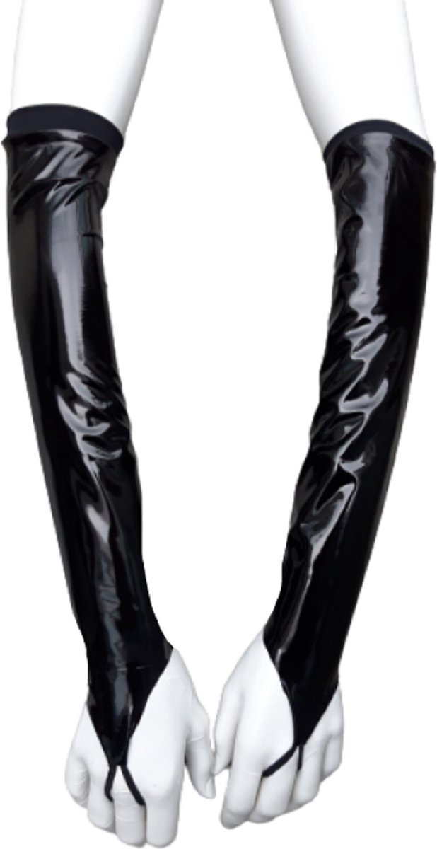 Goedkoopste Handschoenen van Datex (Mix latex en stof ) L/XL Sexy kinky fetish accessoire