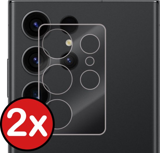 Screenprotector Geschikt voor Samsung S23 Ultra Camera Lens Screenprotector Glas - Screenprotector Geschikt voor Samsung Galaxy S23 Ultra Screenprotector Camera Protector Gehard Glas - 2 PACK