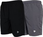 Lot de 2 shorts Donnay en Micro (Ian) - Pantalons de sport - Homme - Taille M - Zwart et anthracite