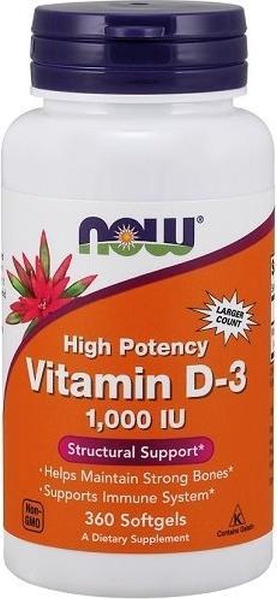 Now Foods Vitamine D3 1000IE 360 Softgels