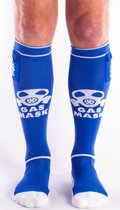 Brutus gas mask party sokken met opbergvakje blauw