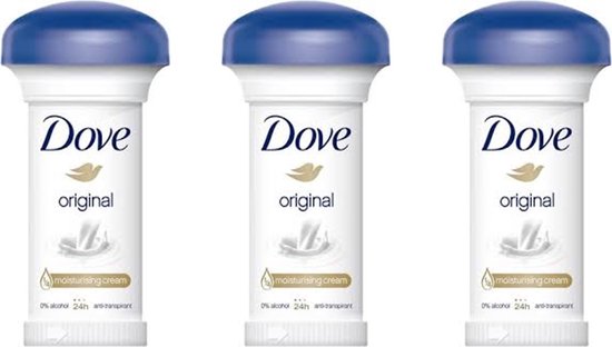 Dove Original Deo Creme - Mushroom - Voordeelverpakking 3 x 50 ml