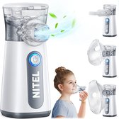 Nitel Aerosoltoestel - Inhalator - Vernevelaar - 3 Modus - Voor Kinderen, Volwassenen en Baby's - Zelfreiniging - Inclusief 3 mondstukken