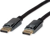 ROLINE DisplayPort Kabel, DP v1.4, M/M, zwart / zilver, 2 m