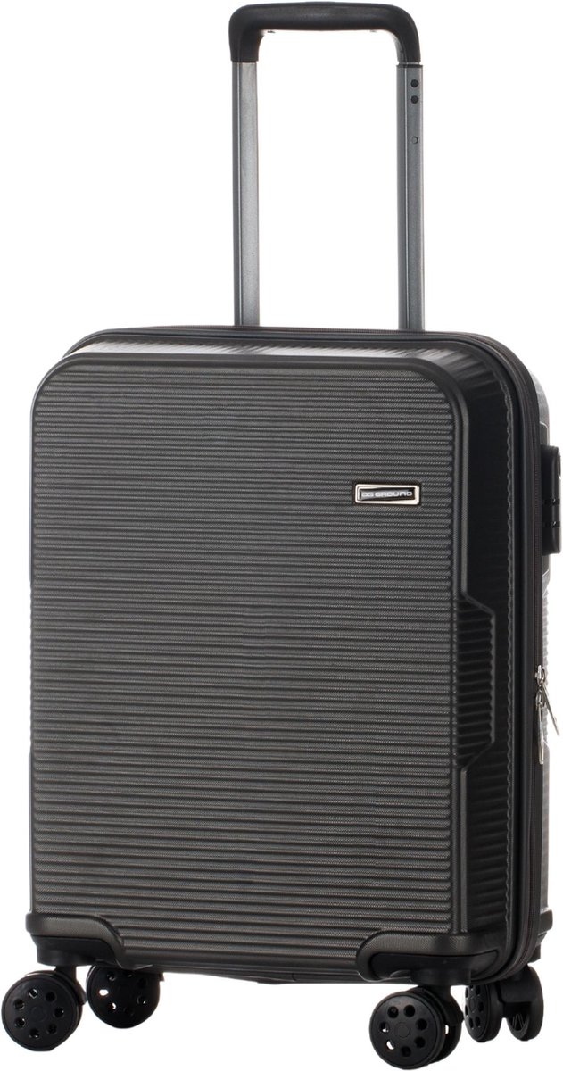Sansolite Spinner Handbagagekoffer - 54cm Handbagage Trolley met gevoerde binnenkant - Zwart