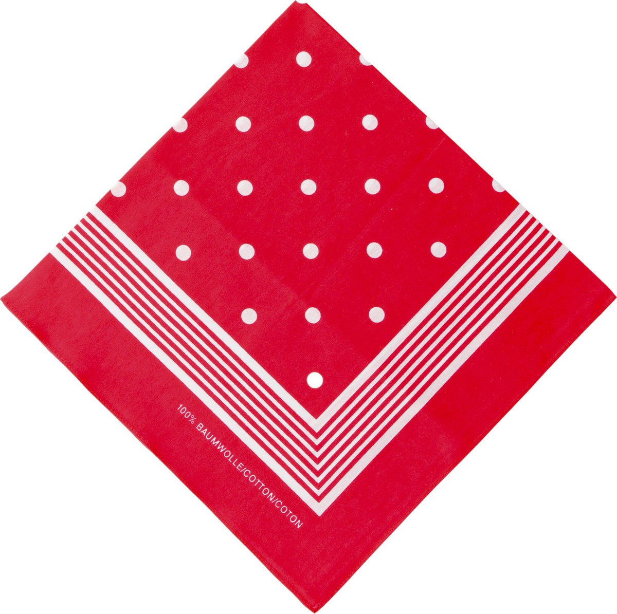 Goedkoopste D&L Zakdoek Rood met Witte Bollen - 1 Stuk - Katoen