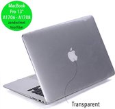 Lunso Geschikt voor MacBook Pro 13 inch (2016-2019) cover hoes - case - glanzend transparant