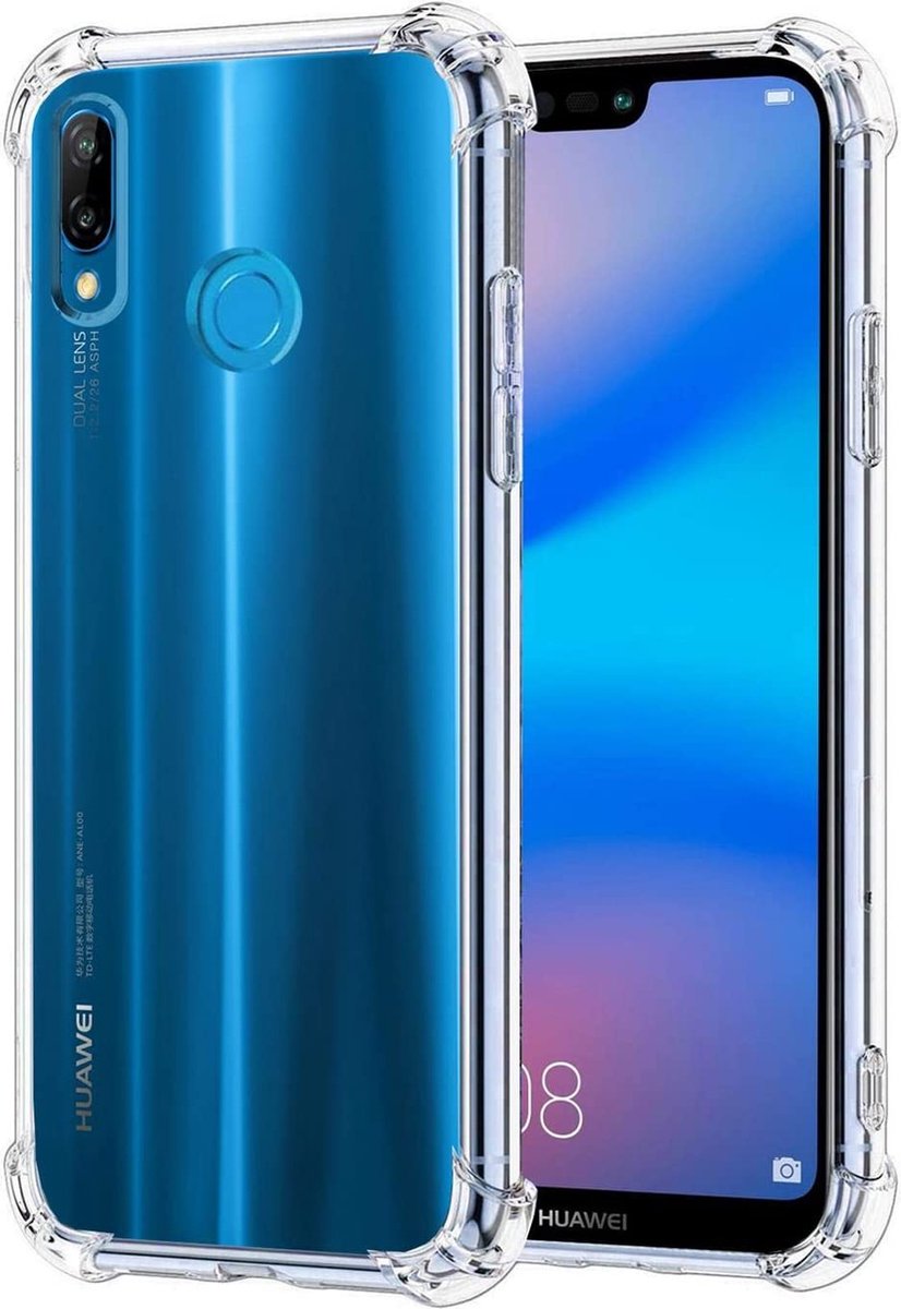 Hoesje voor Huawei P20 Lite backcover Shockproof siliconen Transparant